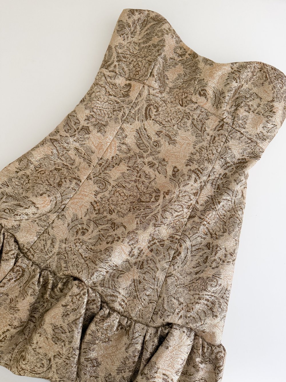 Dolce & Gabbana D&G Gilded Sparkle Mini Bustier Dress (XS